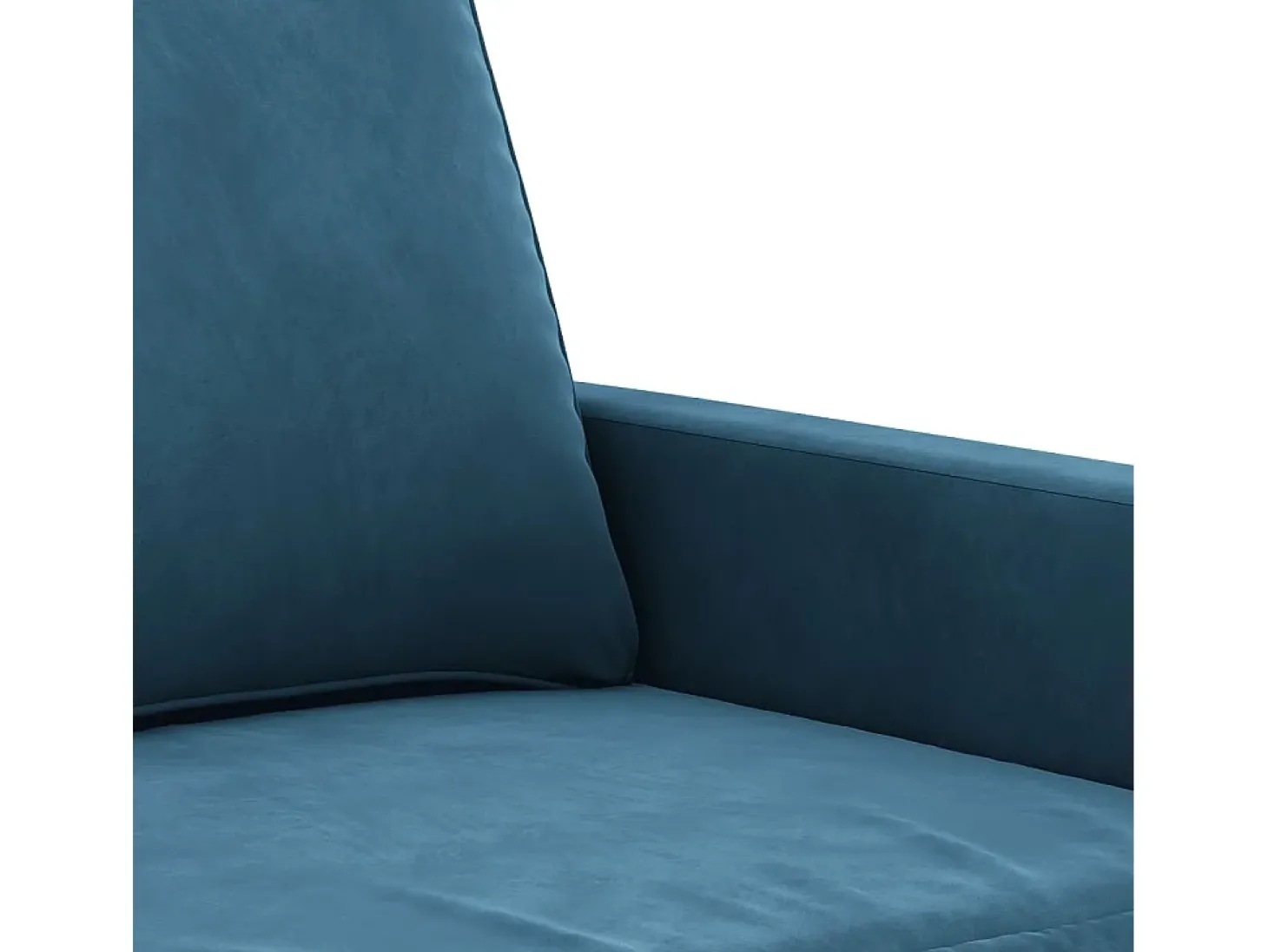Sofá de 2 plazas terciopelo azul 120 cm