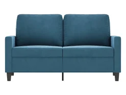 Sofá de 2 plazas terciopelo azul 120 cm