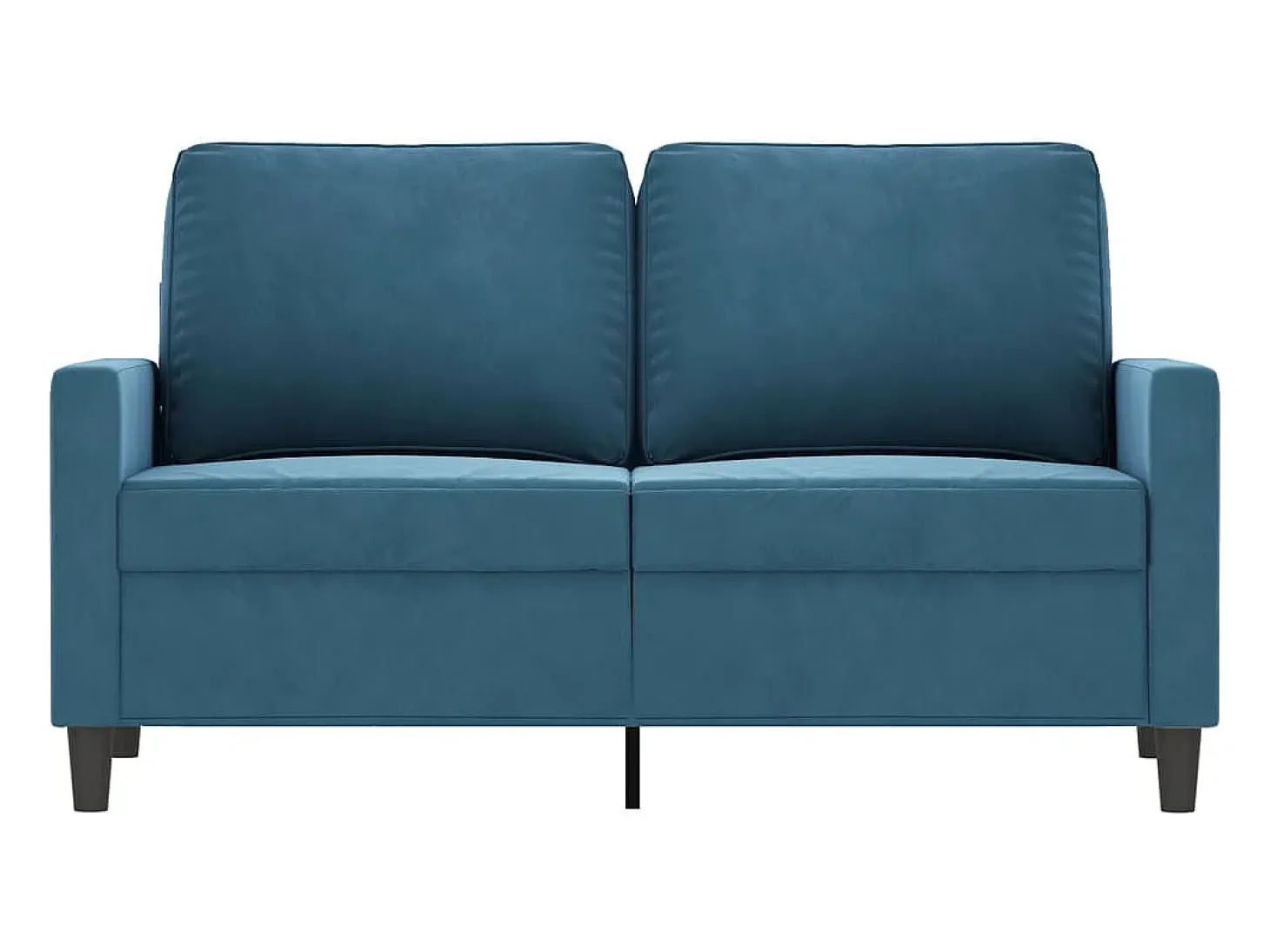 Sofá de 2 plazas terciopelo azul 120 cm