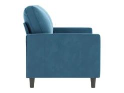 Sofá de 2 plazas terciopelo azul 120 cm