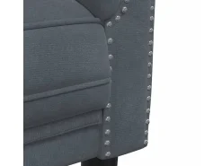 Sofá de 2 plazas terciopelo gris oscuro