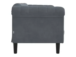 Sofá de 2 plazas terciopelo gris oscuro