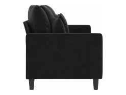Sofá de 3 plazas terciopelo negro 180 cm