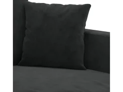 Sofá de 3 plazas terciopelo negro 180 cm