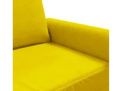 Sofá de 2 plazas terciopelo amarillo 120 cm