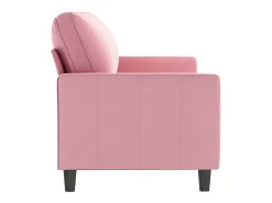 Sofá de 3 plazas terciopelo rosa 180 cm