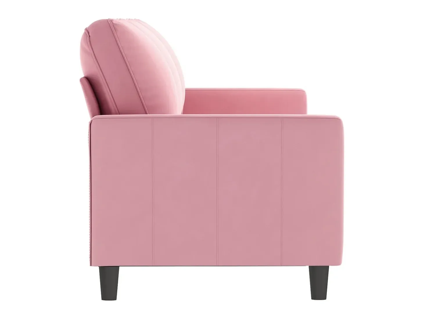 Sofá de 3 plazas terciopelo rosa 180 cm