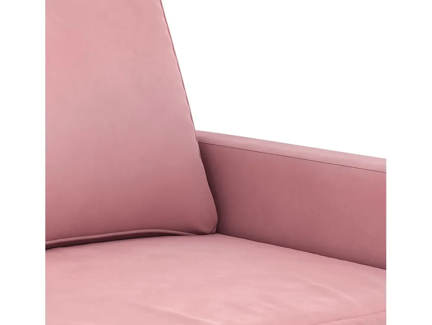 Sofá de 3 plazas terciopelo rosa 180 cm