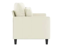 Sofá de 2 plazas terciopelo color crema 120 cm