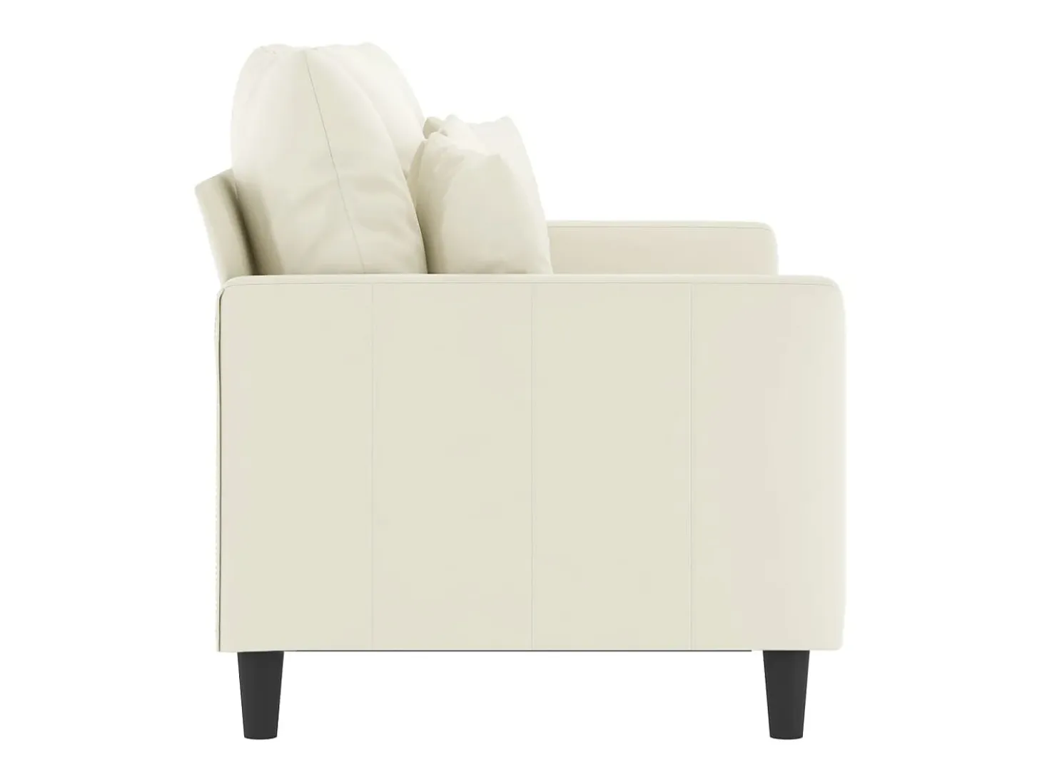 Sofá de 2 plazas terciopelo color crema 120 cm