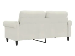 Sofá de 2 plazas terciopelo color crema 140 cm