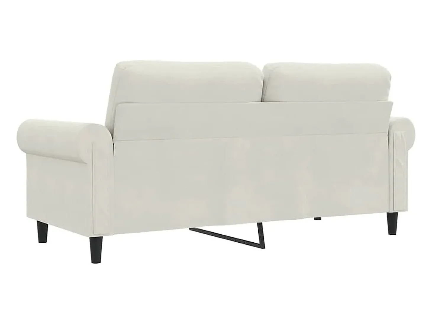 Sofá de 2 plazas terciopelo color crema 140 cm