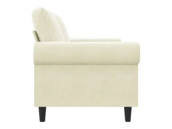 Sofá de 2 plazas terciopelo color crema 140 cm