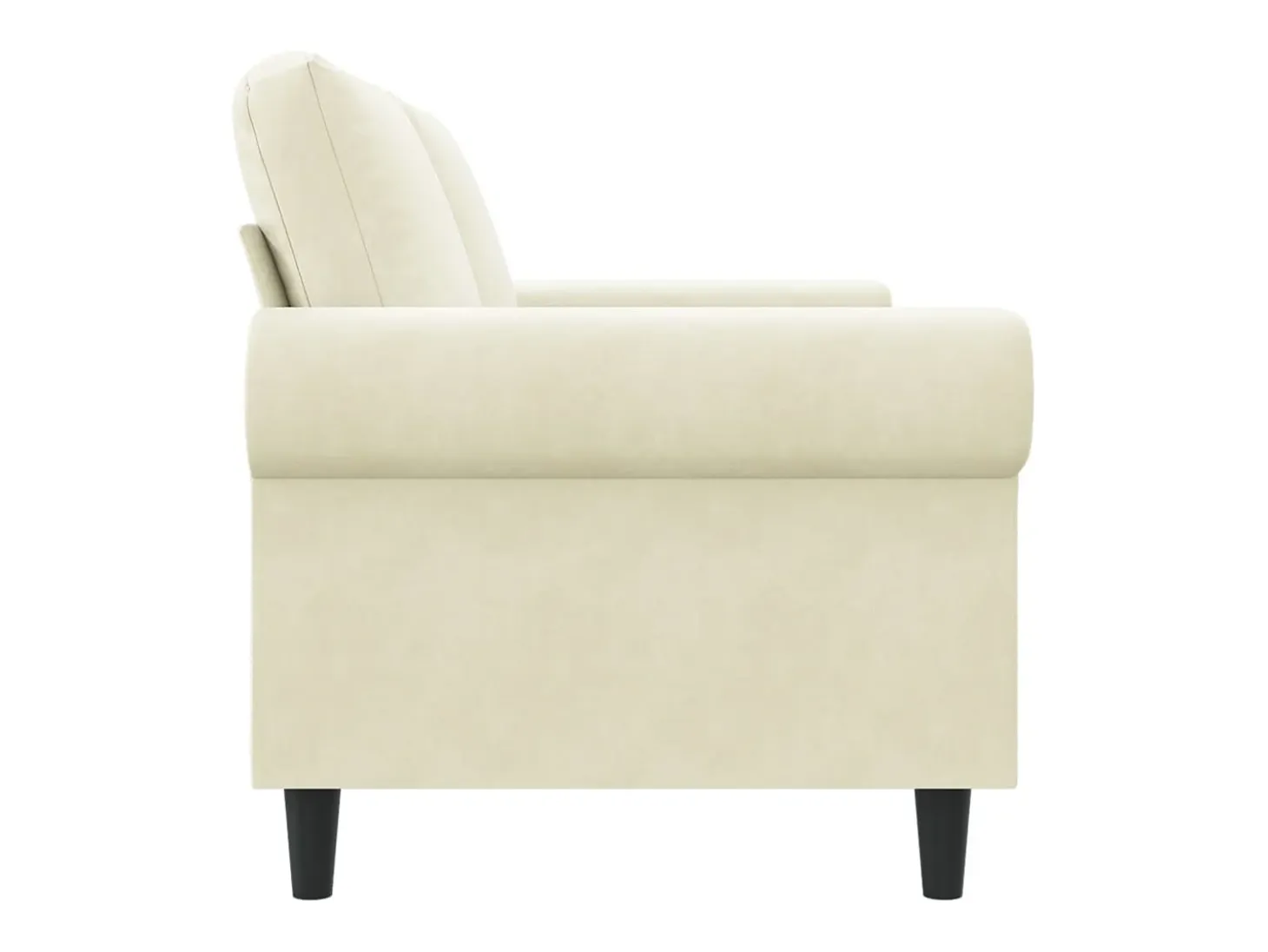 Sofá de 2 plazas terciopelo color crema 140 cm