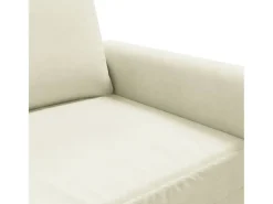 Sofá de 2 plazas terciopelo color crema 140 cm