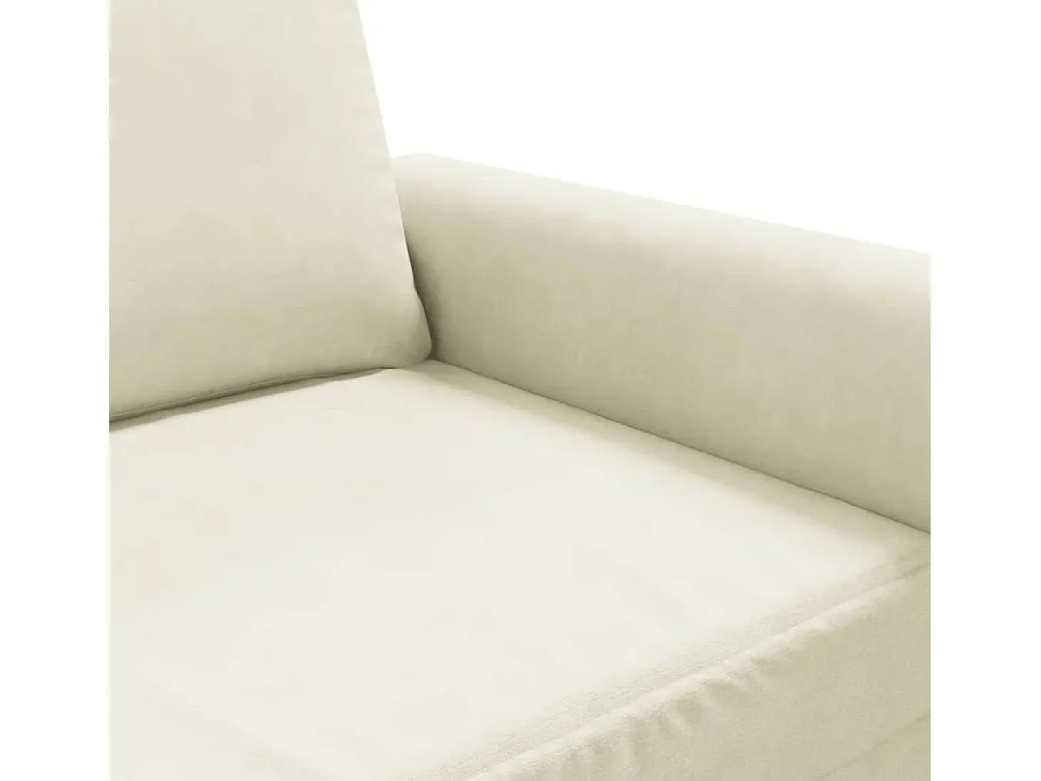 Sofá de 2 plazas terciopelo color crema 140 cm