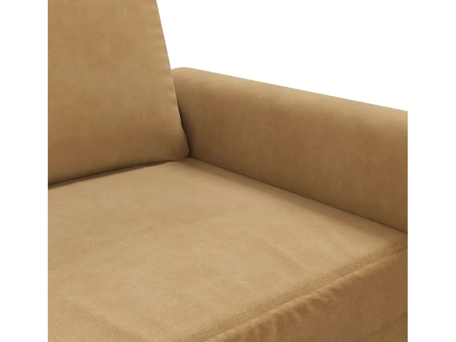 Sofá de 3 plazas terciopelo marrón 180 cm