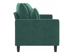 Sofá de 3 plazas terciopelo verde oscuro 180 cm