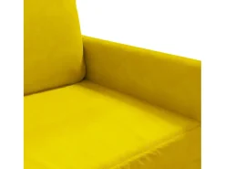 Sofá de 2 plazas terciopelo amarillo 120 cm