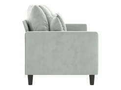 Sofá de 3 plazas terciopelo gris claro 180 cm