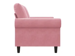 Sofá de 2 plazas terciopelo rosa 120 cm