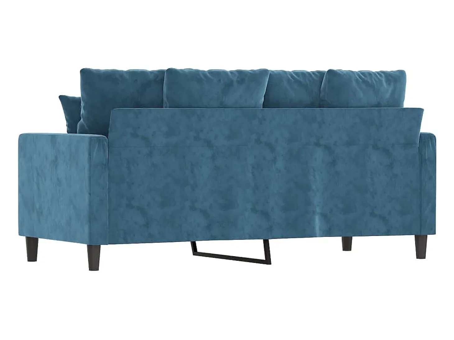 Sofá de 2 plazas terciopelo azul 140 cm