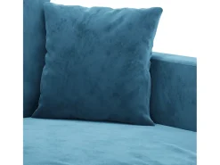 Sofá de 2 plazas terciopelo azul 140 cm