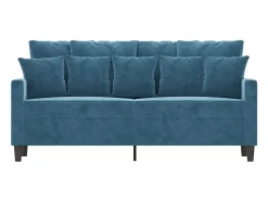Sofá de 2 plazas terciopelo azul 140 cm