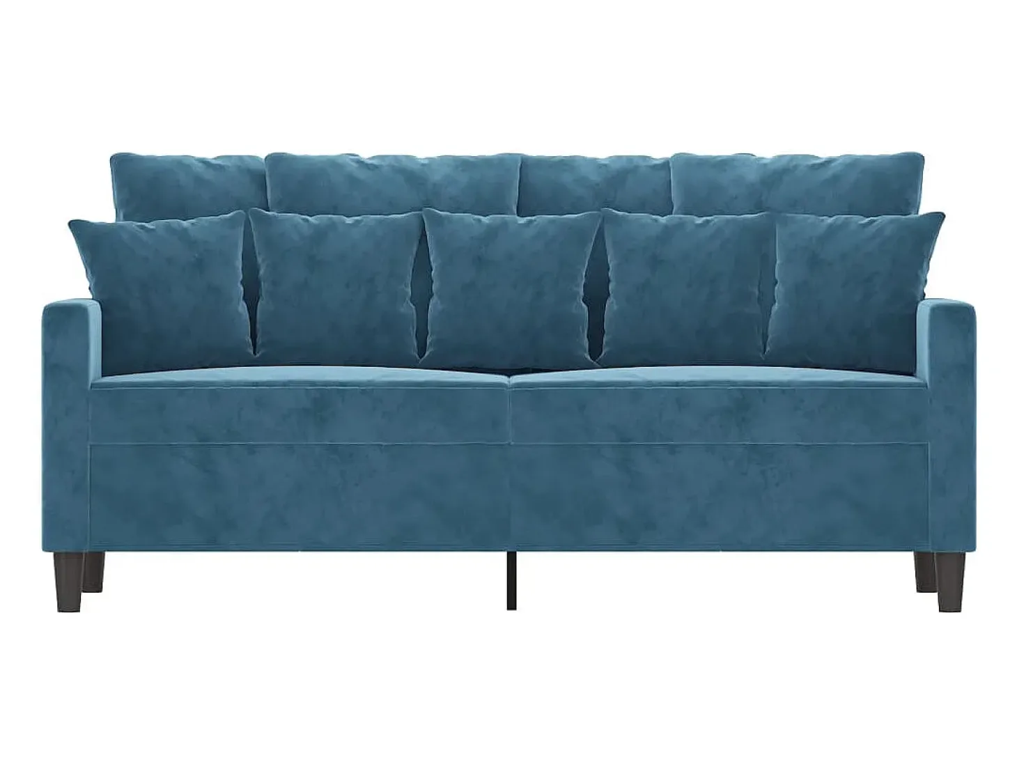 Sofá de 2 plazas terciopelo azul 140 cm