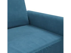 Sofá de 2 plazas terciopelo azul 120 cm