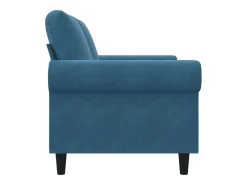 Sofá de 2 plazas terciopelo azul 120 cm