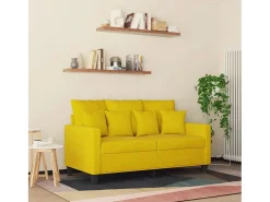 Sofá de 2 plazas terciopelo amarillo 120 cm