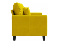 Sofá de 2 plazas terciopelo amarillo 120 cm