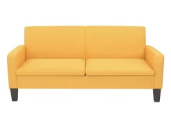 Sofá de 3 plazas 180x65x76 cm amarillo