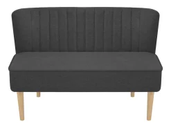 Sofá de tela gris oscuro 117x55,5x77 cm