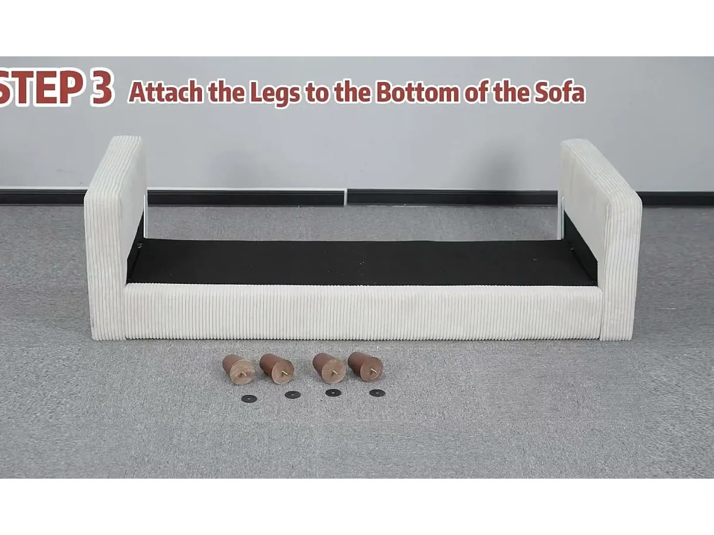 Sofá de terciopelo acanalado de 2 a 2 años, sofá derecha acolchado moderno grande con asientos adicionales de 56 cm - 2 cojines - 178x76x89cm - gris