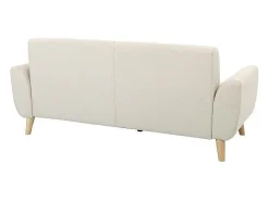 Sofá diseño 3 plazas tejido natural patas roble EKTOR