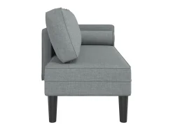 Sofá diván con cojines tela gris claro ES783978