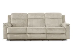 Sofá eléctrico de 3 plazas de 95x204x102 cm con mecanismo relax en color beige Reimon