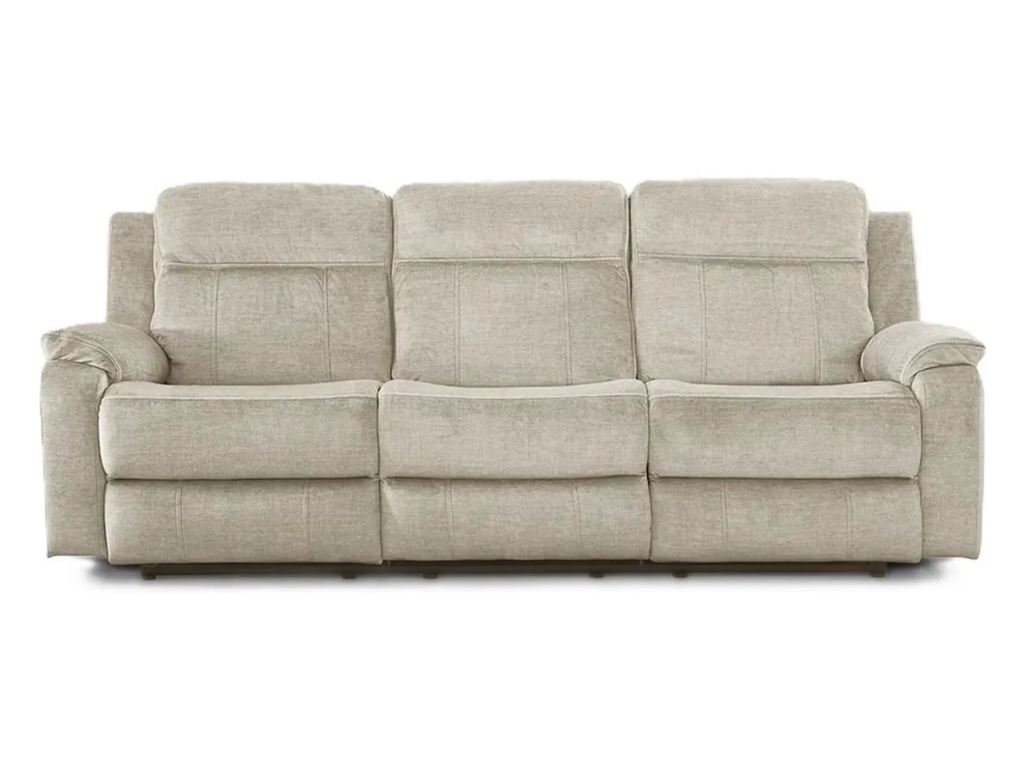 Sofá eléctrico de 3 plazas de 95x204x102 cm con mecanismo relax en color beige Reimon
