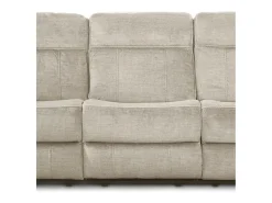 Sofá eléctrico de 3 plazas de 95x204x102 cm con mecanismo relax en color beige Reimon