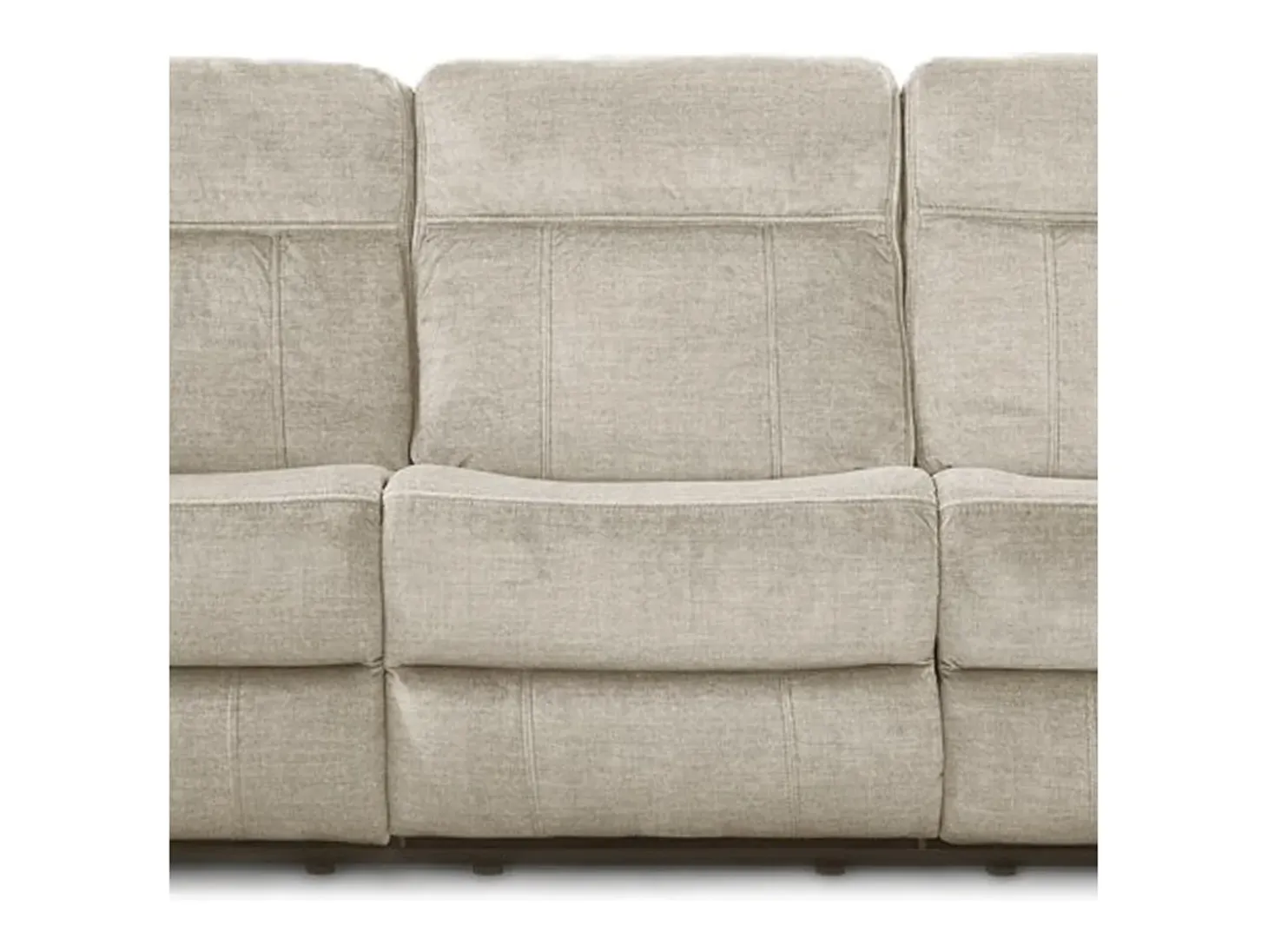 Sofá eléctrico de 3 plazas de 95x204x102 cm con mecanismo relax en color beige Reimon