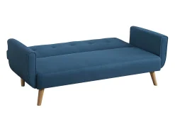Sofá escandinavo convertible 3 plazas terciopelo azul BERLIN