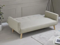 Sofá escandinavo convertible 3 plazas de tela beige BERLIN
