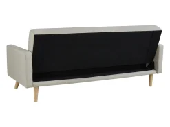 Sofá escandinavo convertible 3 plazas de tela beige WOODEN