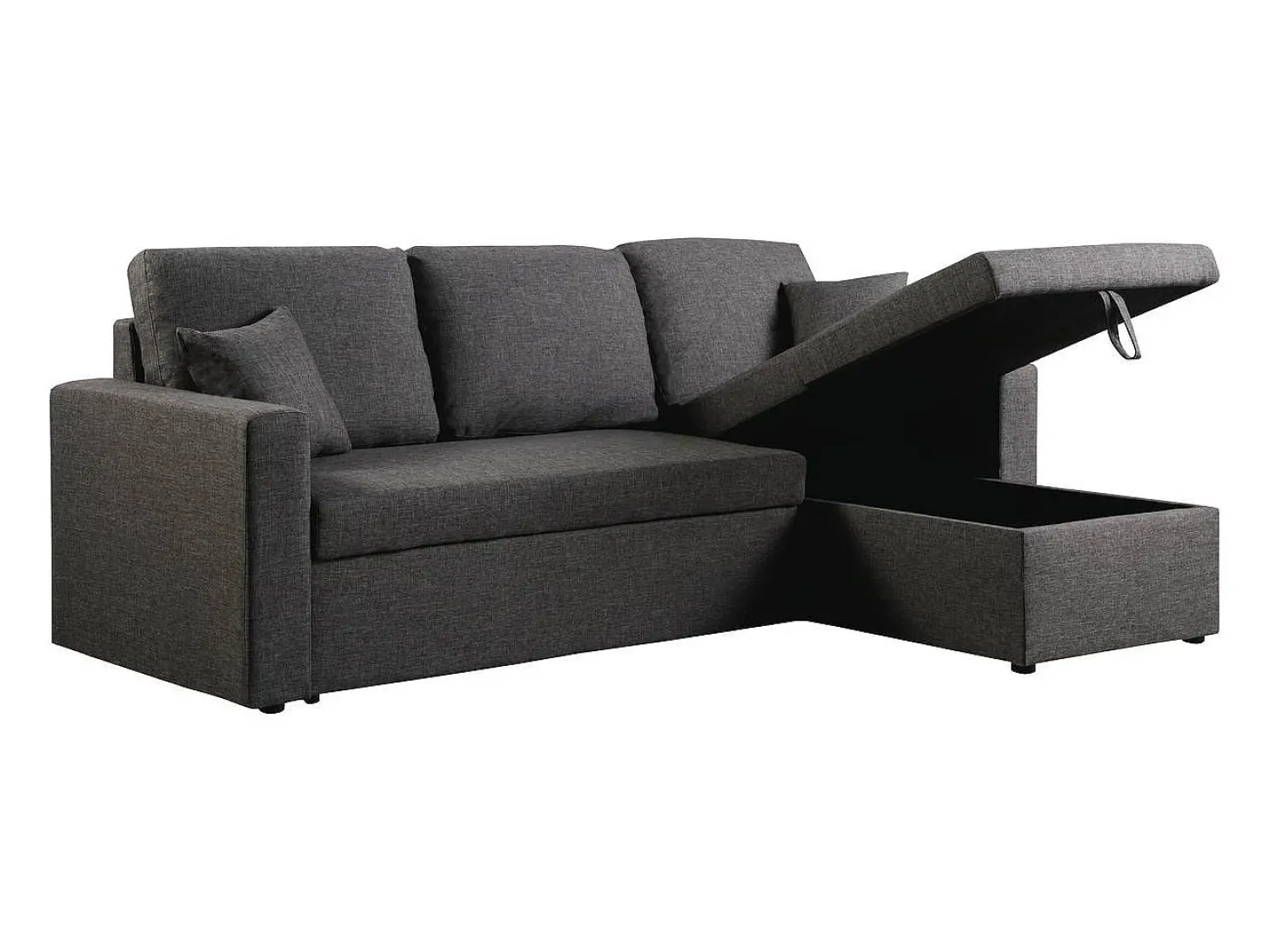 Sofá esquinero convertible "Alain" - 3 plazas - Gris