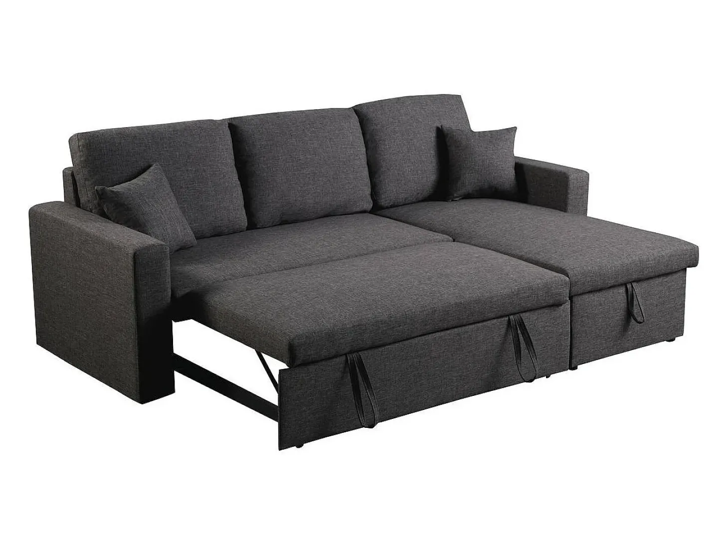 Sofá esquinero convertible "Alain" - 3 plazas - Gris