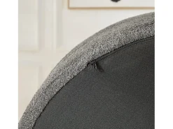 Sofá individual, Sofá tapizado con reposabrazos y respaldo - Chenilla gris - para salón y dormitorio