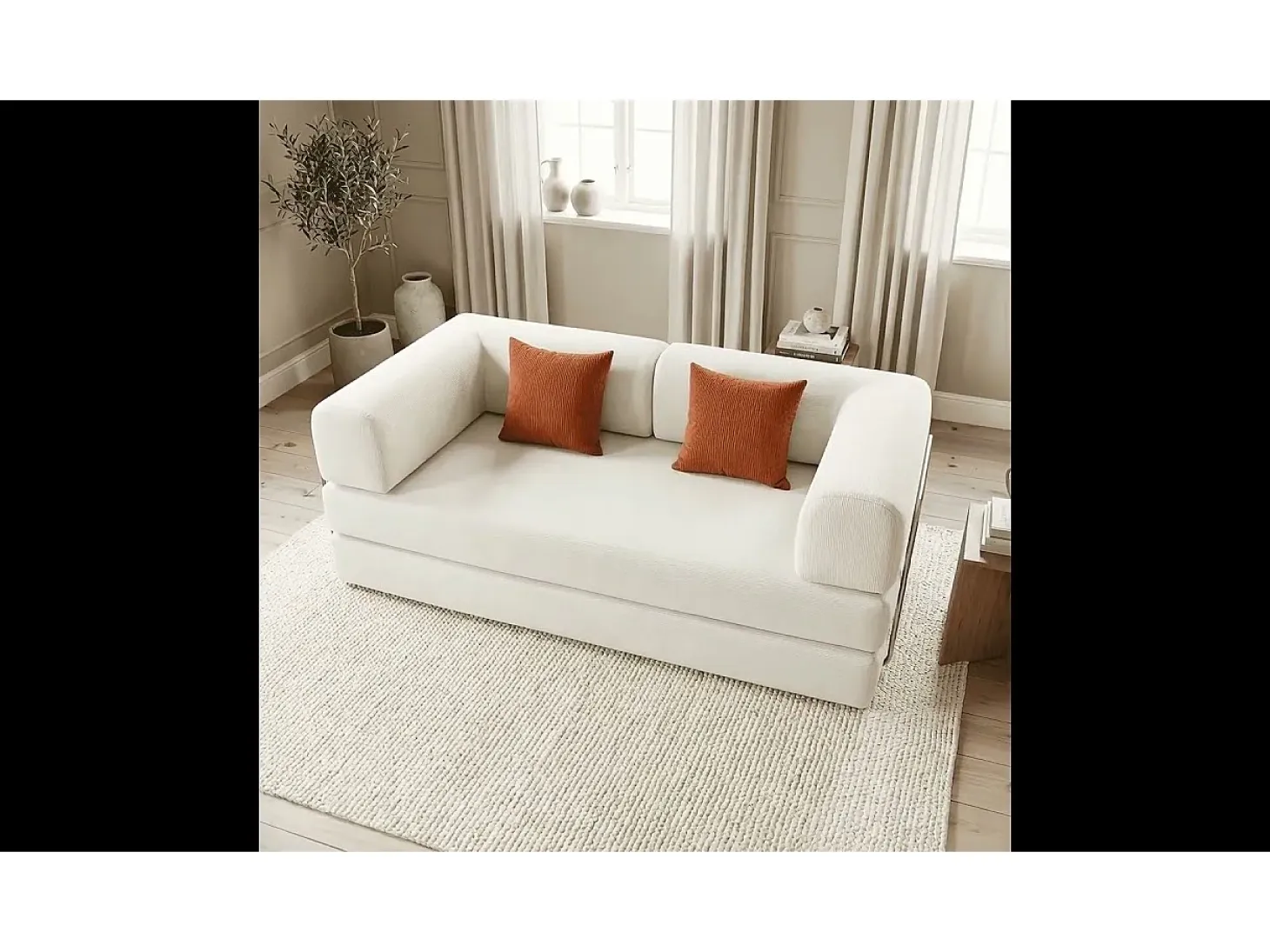 Sofá Kaia Convertible - blanco/mango