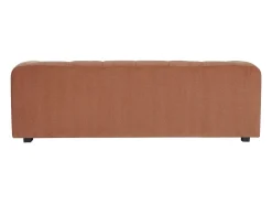 Sofá moderno 3-4 plazas de tejido efecto aterciopelado terracota - OLIVEIRO